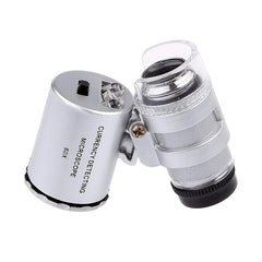 60X Mini Handheld Magnifier With LED Light Jewelry Loupe