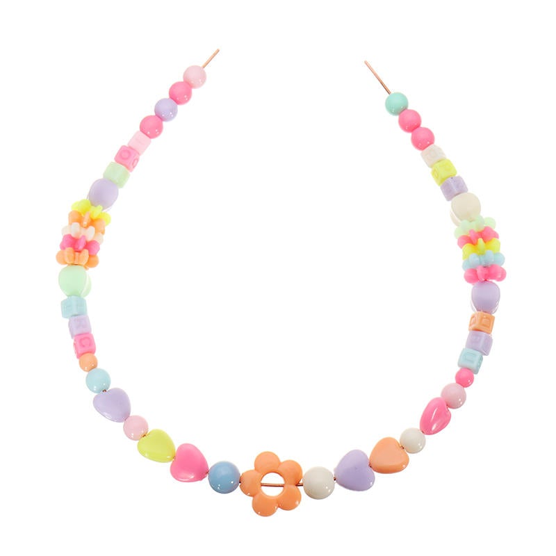 Pop-Arty DIY Beads Girl Necklace Bracelet Jewelry Set With Box Snap-Together Pop Jigsaw Puzzle Toy Gift