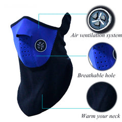 Warm Fleece Bike Half Face Cover Hood Protection Cycling Ski Sports Outdoor Winter Neck Guard Scarf Mask - JustgreenBox