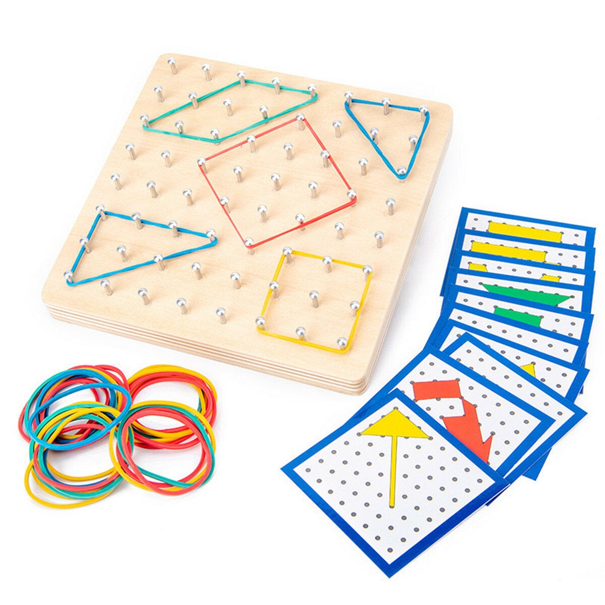 Traditional Teaching Geometry Puzzle Pattern Educational School Home Game Toy for Kids Gift