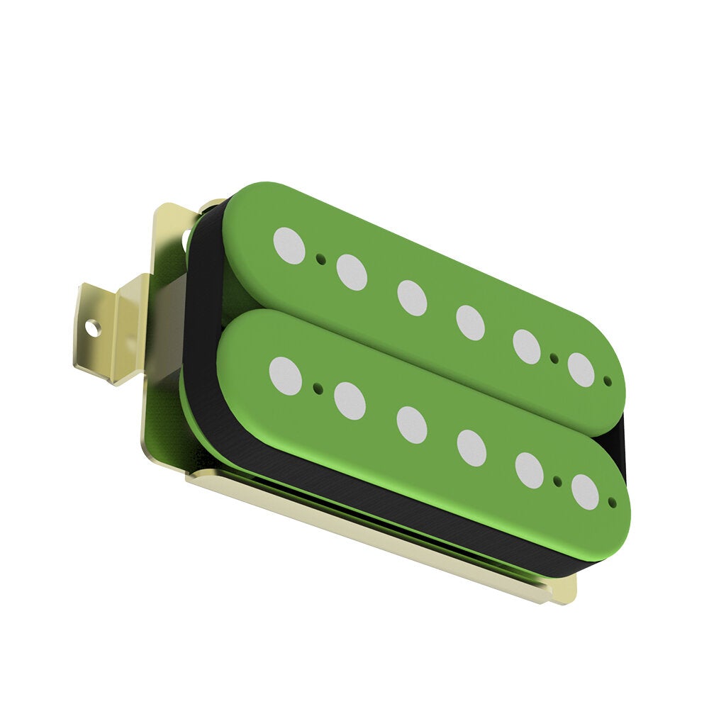 2pcs Classic Tone Ceramic Overwound Open Style Humbucker Pickups Set 50mm Neck/Bridge For Electric Guitar-Green