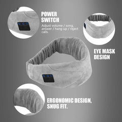 Music Eye Patch, Sleep Headphone Washable Eye Patch Wireless Headset Built-in Earphone Music Eye Mask - JustgreenBox