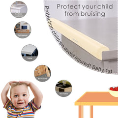 Akisor Corner Guards and Edge Guard - 2.2m / 7ft [ 6.5ft Edge Cushion + 4 Corner Cushion] Premium Childproofing Protector, Child Safety - JustgreenBox