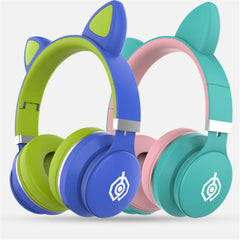 LED Over-Ear Headphones Noise Cancelling Headset bluetooth 5.0 Wireless Kids Headset Support TF Card 3.5mm Plug With Mic