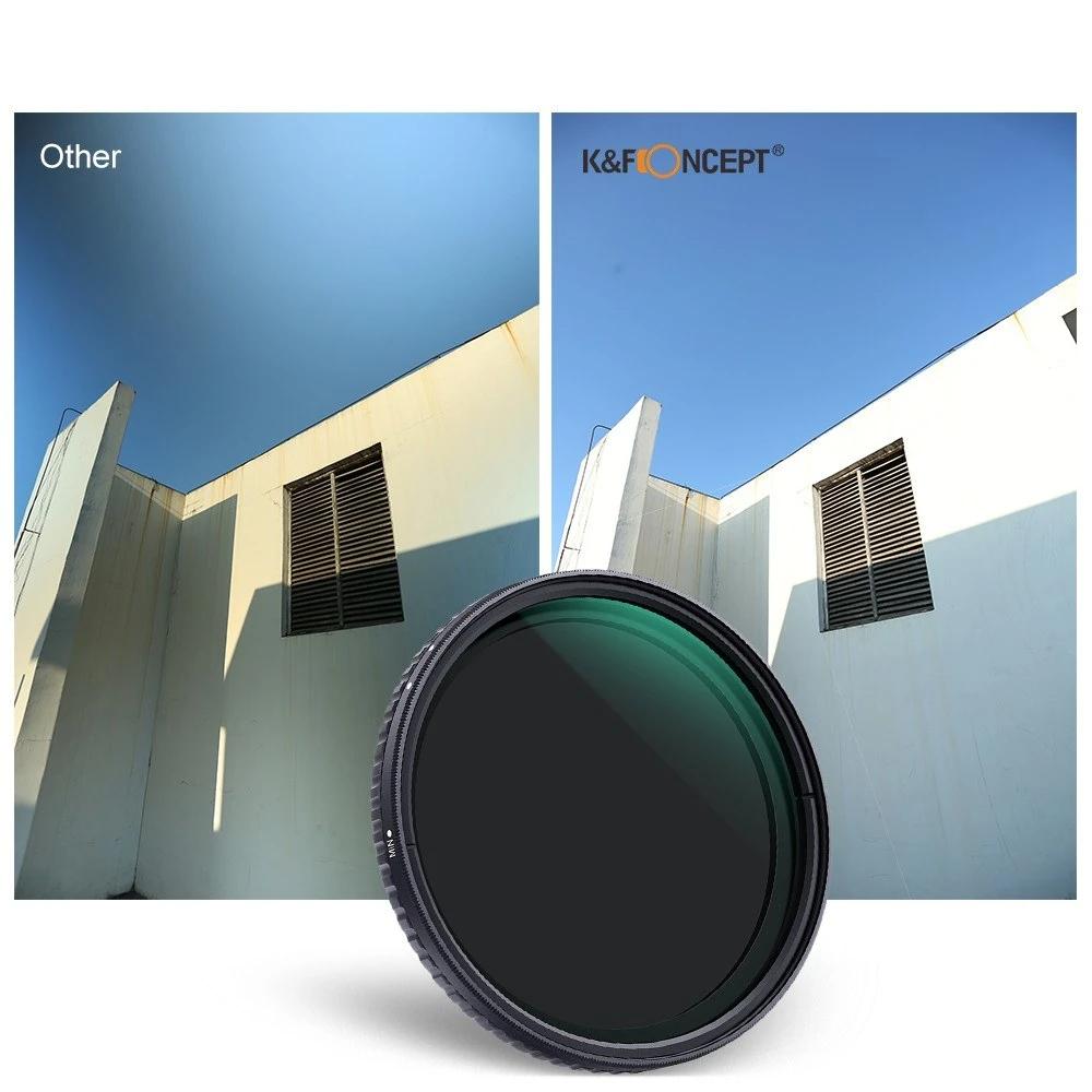 72mm Ultra-thin Adjustable Variable Neutral Density ND Filter Fader for Camera Lens Canon Sony Nikon Cameras