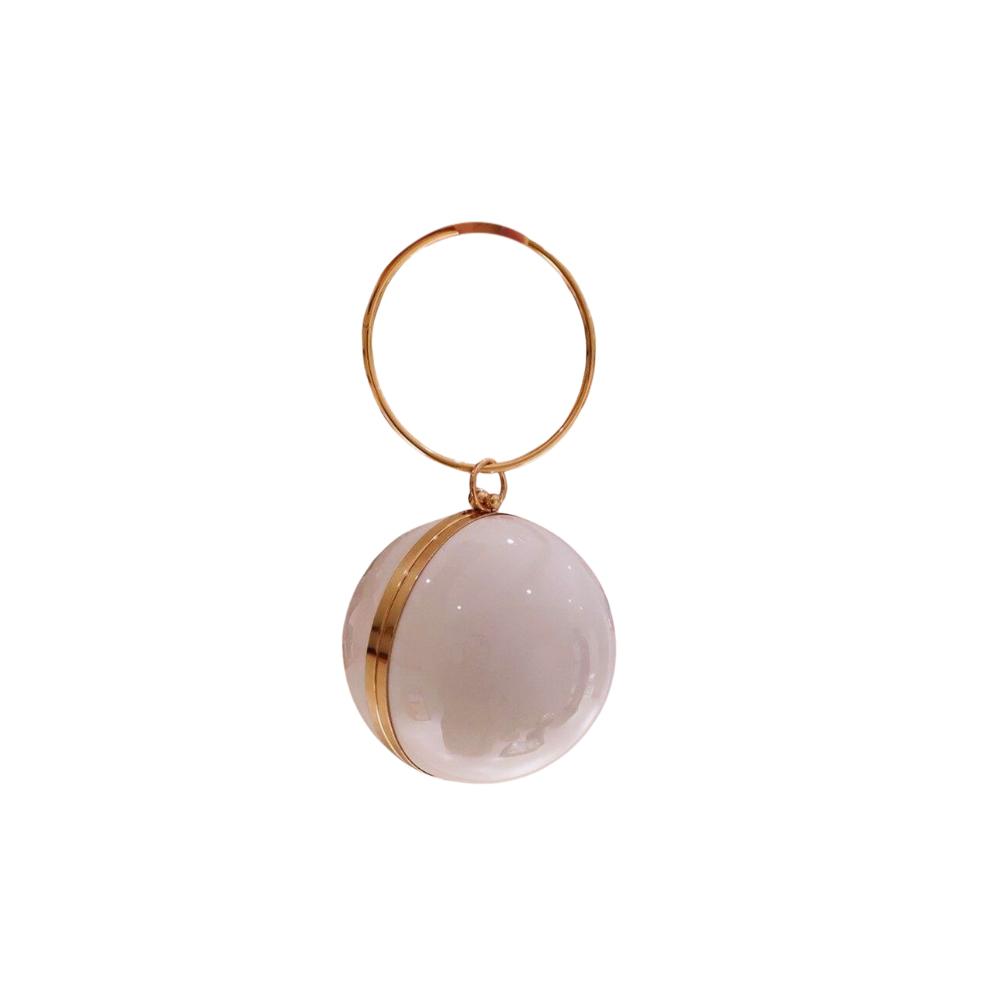 Acrylic Round Ball Shoulder Bag For Women Crossbody With Chain Transparent Clutch