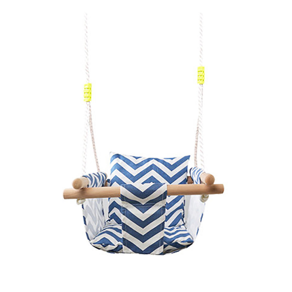 Kid Hanging Swing Seat Secure Canvas Hammock Chair Toddler Toy with Cushion Indoor Outdoor