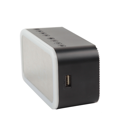 Bluetooth Speaker Mini Alarm Clock Time LED Display Light Wireless Subwoofer Music Player