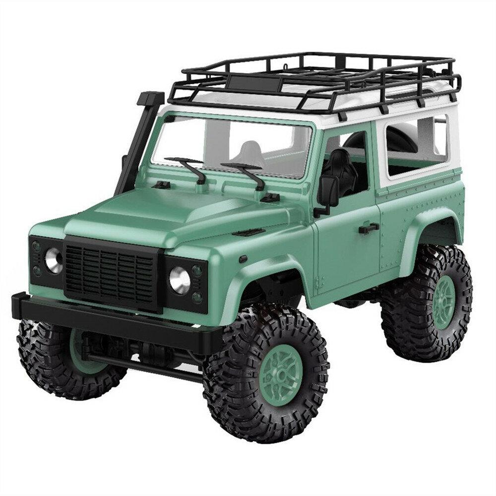 2.4G 4WD RC Car w/ Front LED Light 2 Body Shell Roof Rack Crawler Off-Road Truck RTR Toy