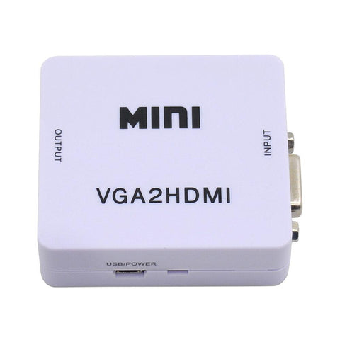 1080P HD VGA to HDMI Converter Adapter with Audio USB Power Connector for PC Laptop to HDTV Monitor Display