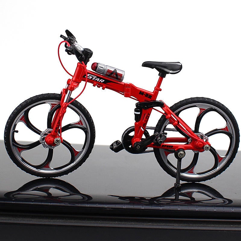 1:10 Mini Bike Model Openable Folding Mountain Bicycle Bend Racing Alloy Toys