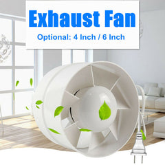Exhaust Fan Wall Window Kitchen Toilet Bathroom Pipe Duct 220V