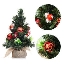 Christmas Home Party Decorations Supplies Mini Tree With Ornaments Toys