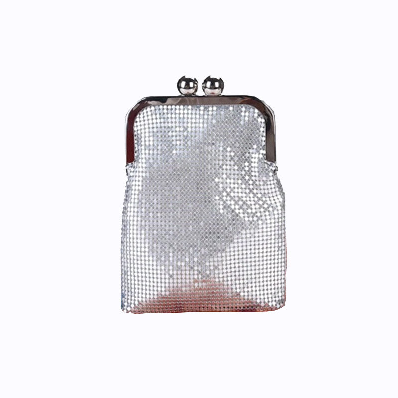 Iridescence Aluminium Women Evening Bags Lady Wedding Party Shoulder Bags Phone Bag For Gift Party Clutch Chain Bag