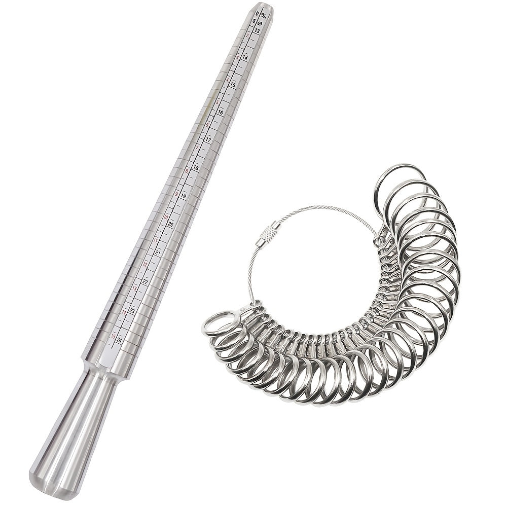 1 Set Metal Professional Jewelry Tools Finger Gauge Ring Sizer Measuring For DIY