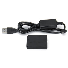 5V USB Cable DC 8.4V Power Bank+DR-E 12 DC Coupler LP-E12 Dummy Battery for Canon EOS M EOS M2 M10 M50 Camera