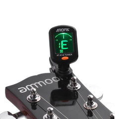 Rotatable Clip-on Tuner LCD Display for Chromatic Guitar Bass Ukulele Violin