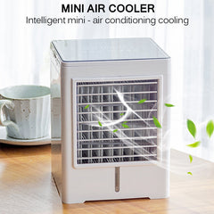 Portable Humidifier Air Conditioner 3 Wind Speeds Touch Timing Control USB Air Cooler Table Mini Fan for Office Home Car