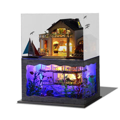 Miniature Model Doll House With Light Cover Extra Gift Decor Collection Toy