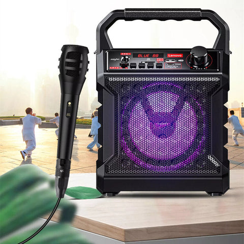 Portable Karaoke Speaker Wireless bluetooth Speaker Bass Subwoofer with Microphone Hands-Free USB TF Card AUX FM