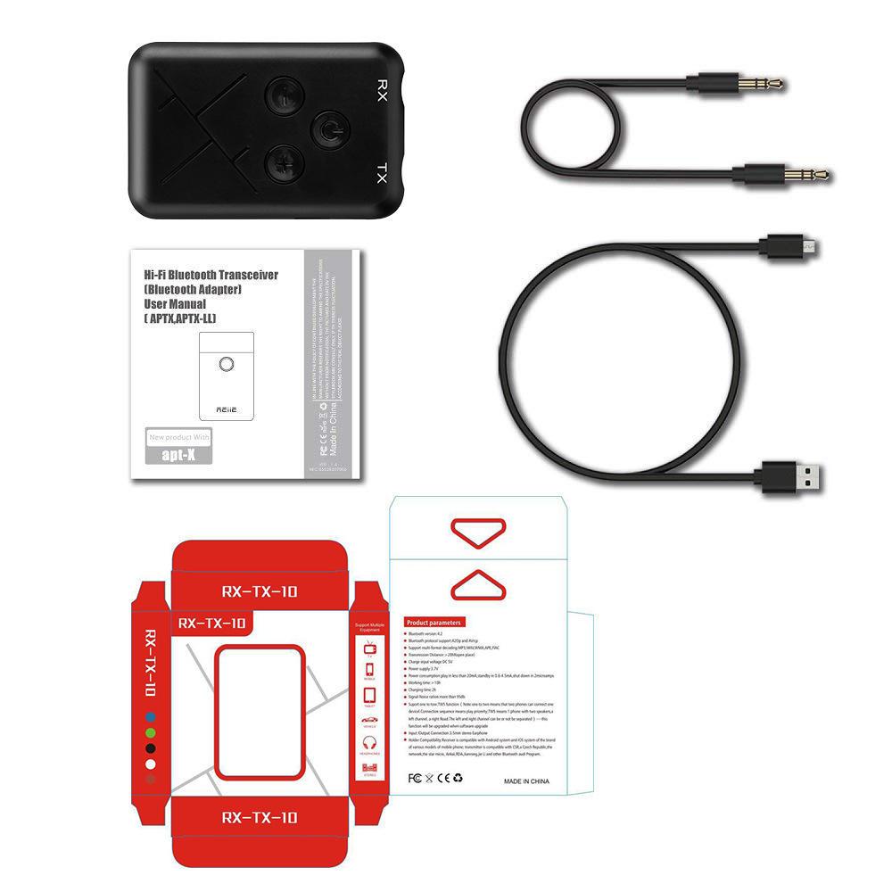 2 in 1 bluetooth Transmitter Wireless Stereo Music Receiver Adapter With 3.5mm Audio Cable