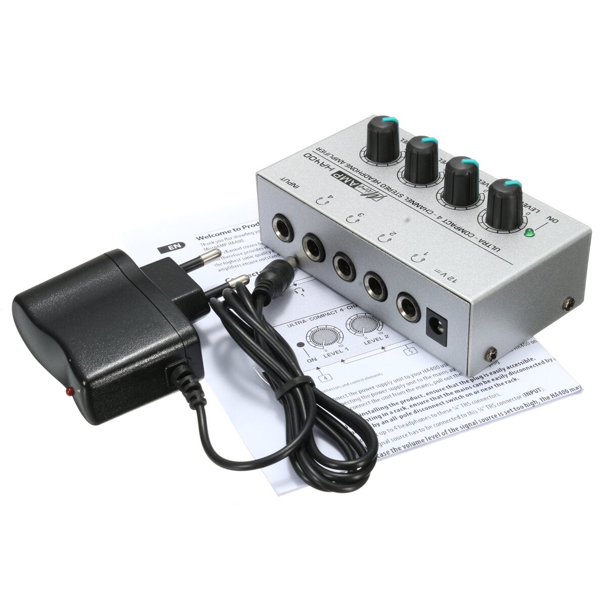 4 Channel Headphone Ultra-compact Audio Stereo Amp Microamp Amplifier