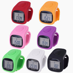 6 Digits Finger Tally Counter 8 Channels With LED Backlight Silicone Ring