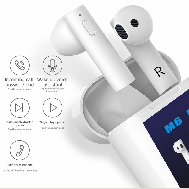 True Bluetooth Wireless Earbuds 5.0 with Temperature Detector