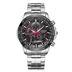 Luminous Men Stainless Steel Quartz Wrist Watch Date Display