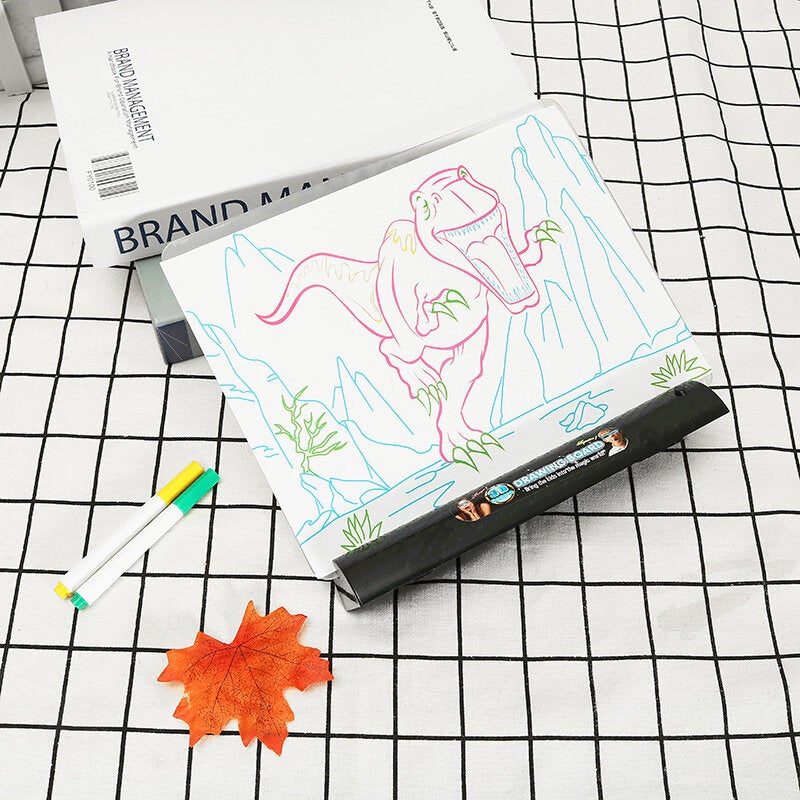 3D Magic Flashing Drawing Board Dinosaur Game For Kids Children Educational Christmas Gift Toys