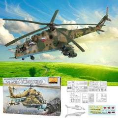 Mi-24P Hind-F/Mi-24D Hind-D 1:48 Scale Static Aircraft Series Helicopter Model Toys