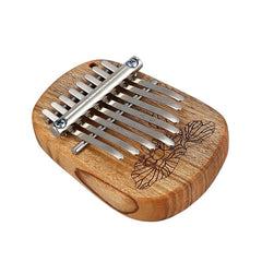 8 Key Camphor/Mahogany Mini Kalimbas Thumb Piano with Tuning Hammer