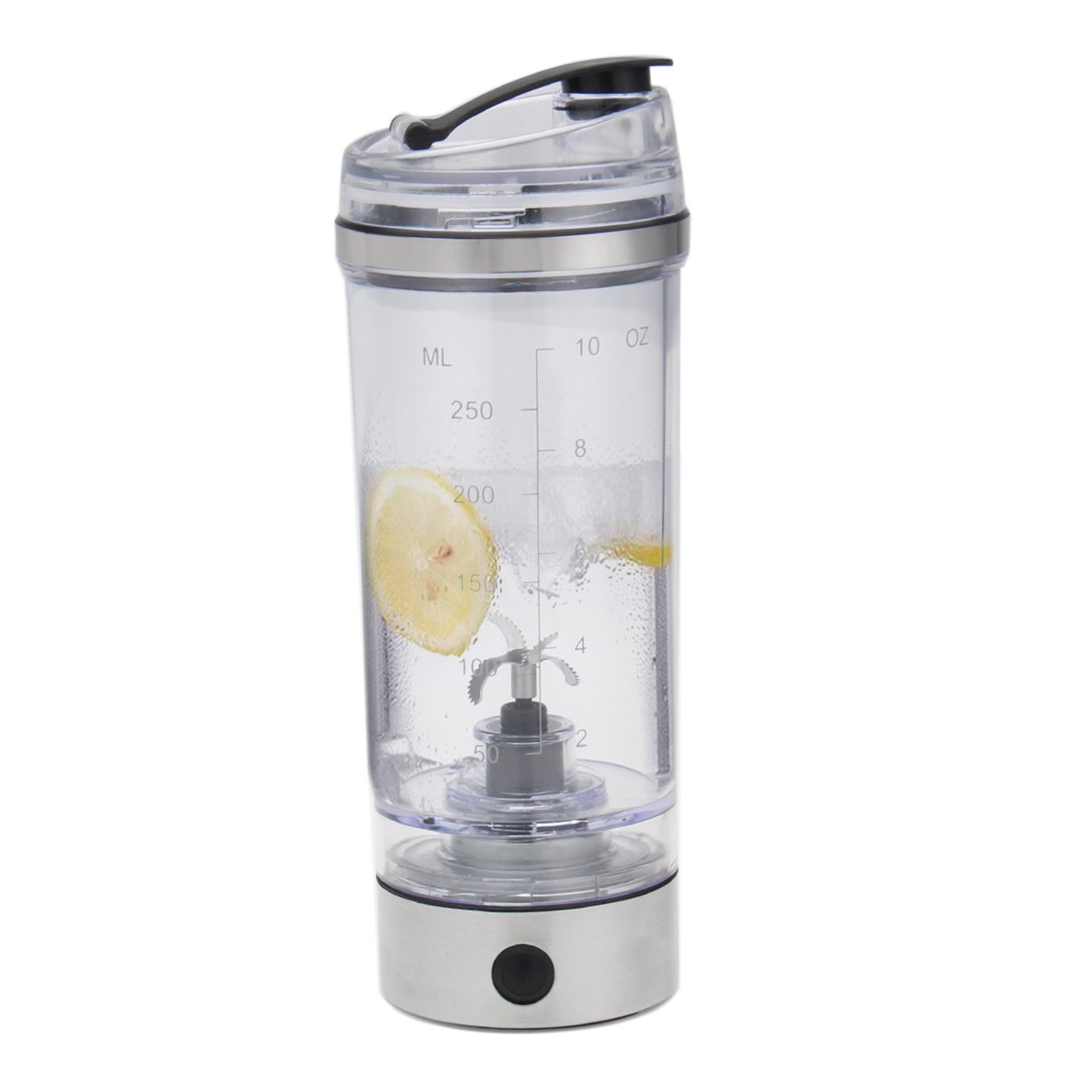 250ML Portable USB Rechargeable Protein Shaker Mixer Bottle