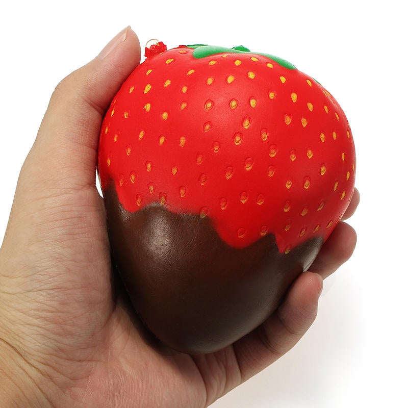 Squishy Rainbow Jam Chocolate Strawberry Jumbo 10cm Soft Slow Rising Fruit Collection Gift Decor Toy