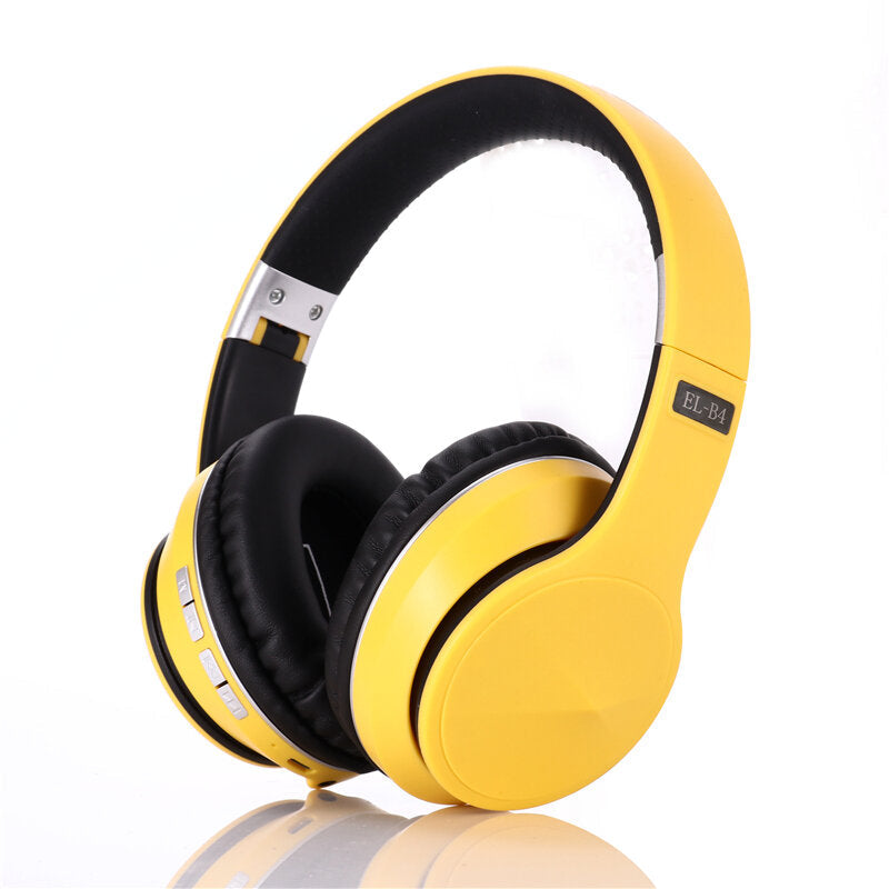 Wireless bluetooth 5.0 Headphones 40mm Drivers Low Latency FM Radio TF Card AUX-In Foldable Head-Mounted Headset with Mic