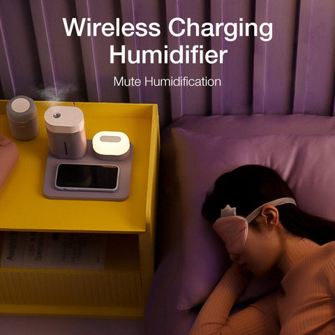 Desktop Wireless Charging bluetooth 5.0 Speaker Humidifier 10W MAX Fast Charge for Office Bedroom Home