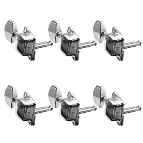 Acoustic Guitar String Semiclosed Tuning Pegs Tuners Machine Heads 6L Chrome