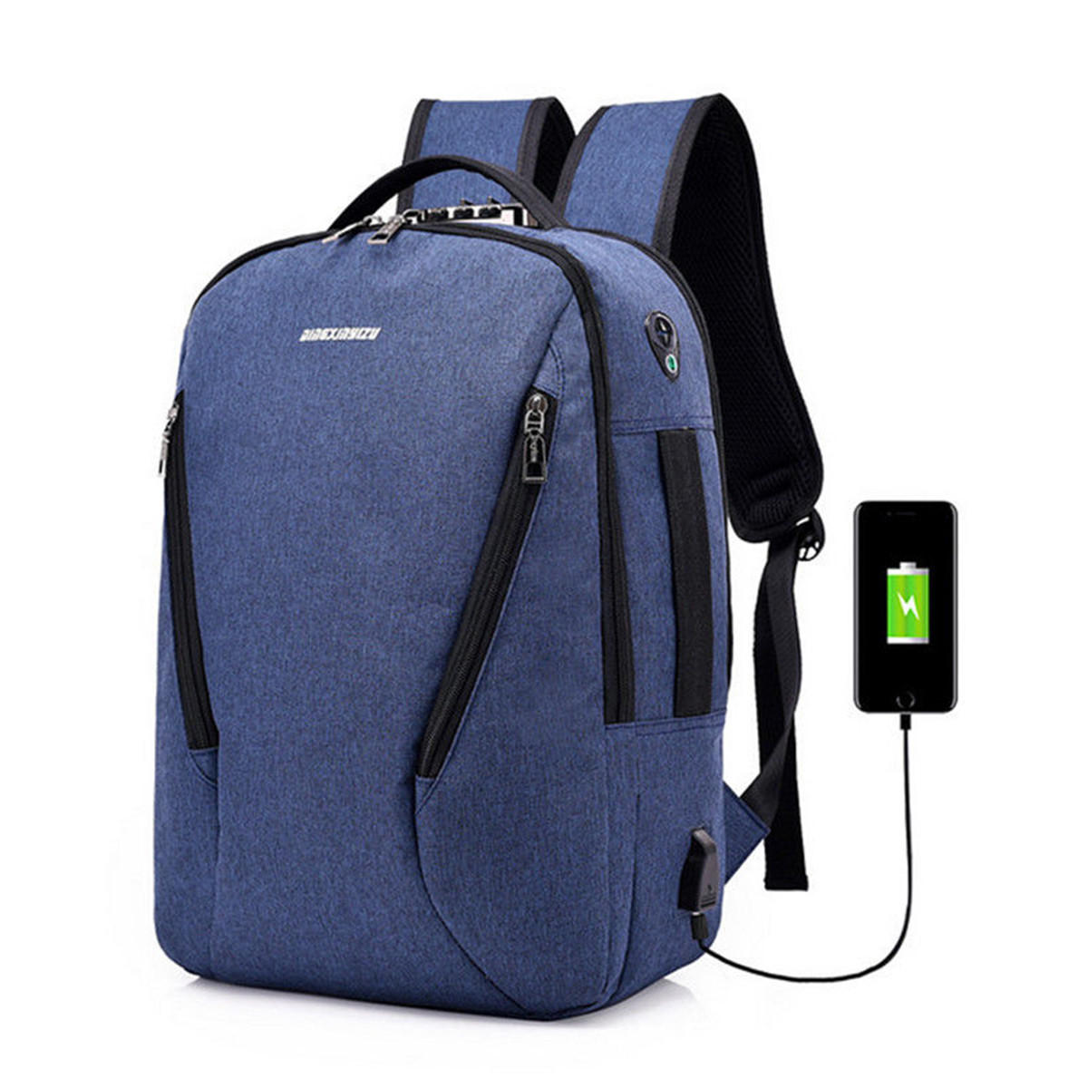 17L Anti-theft Men Women Laptop Notebook Backpack USB Charging Port Lock Travel School Bag