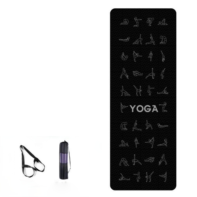 EVA Yoga Pose Non Slip Carpet Mat With Position Line For Beginner Environmental Fitness Gymnastics