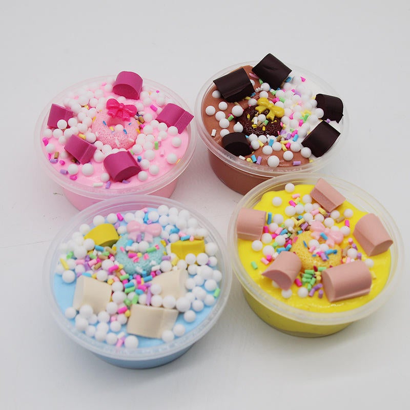 70Pcs/Bag DIY Slime Stuff Sponge Mud Foam Strip Block Additives Filling Fluffy Clay Supplies Accessories