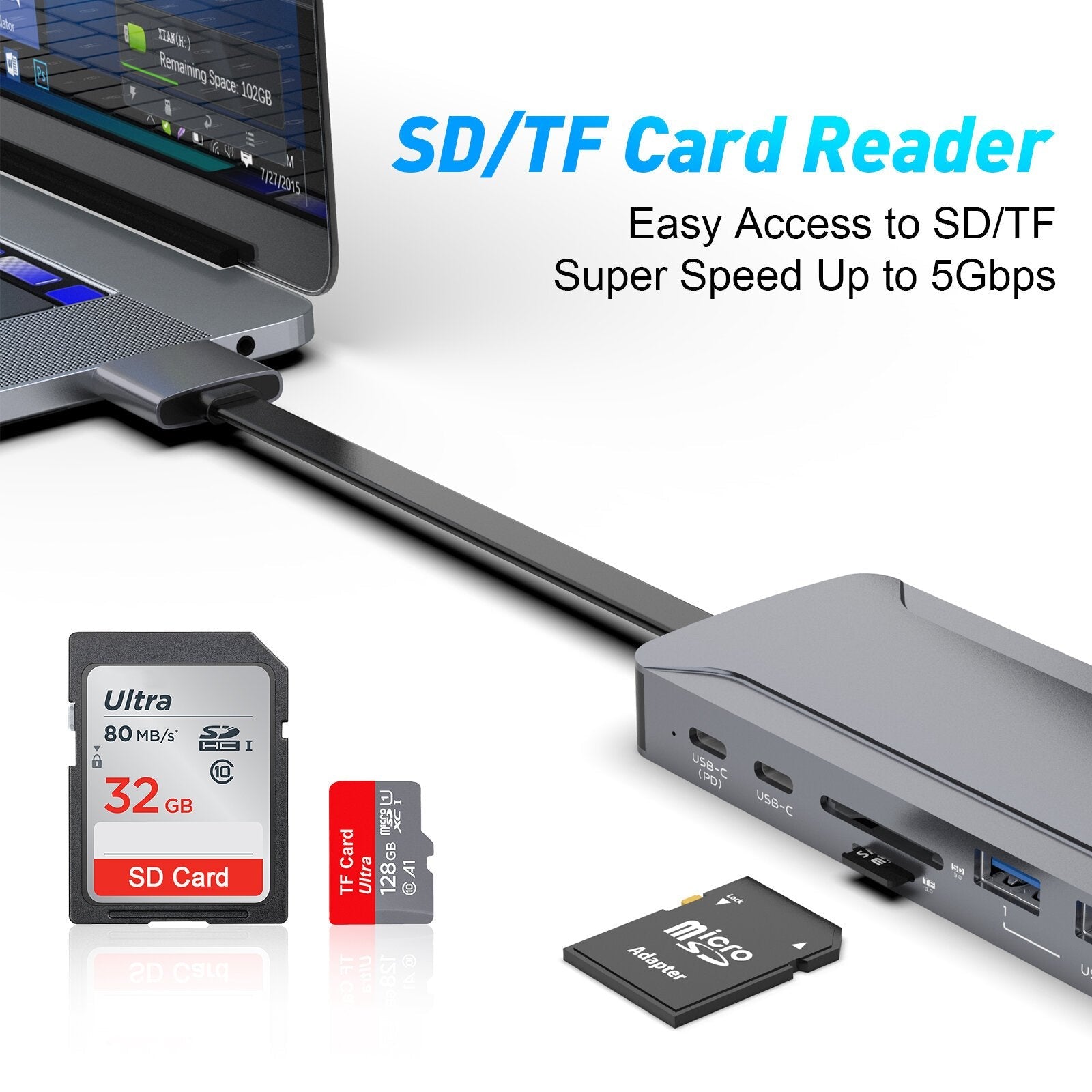 13-In-2 USB Type-C Hub Docking Station Adapter