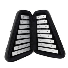 Musical Instrument Double Row 16 Keys Aluminum Piano Leather Box for Children Educational Toy