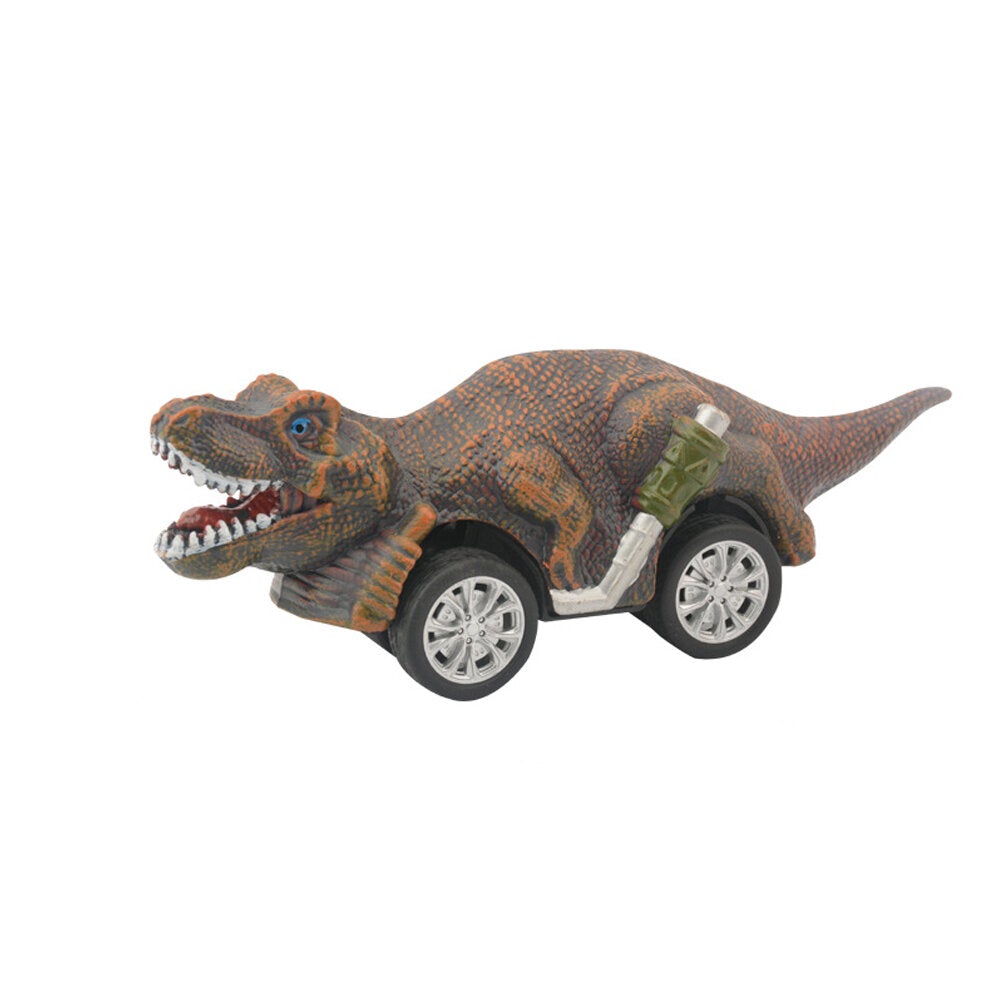 Multi-shape Simulation Cartoon Cuteness Dinosaur Animal Doll Four-wheel Drive Return Inertial Push and Pull Car Toy for Kids Gift