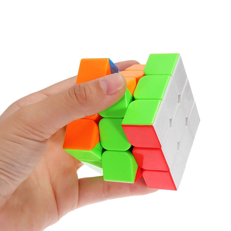 Classic Magic Cube Toys 3x3x3 PVC Sticker Block Puzzle Speed Cube Sugar Color