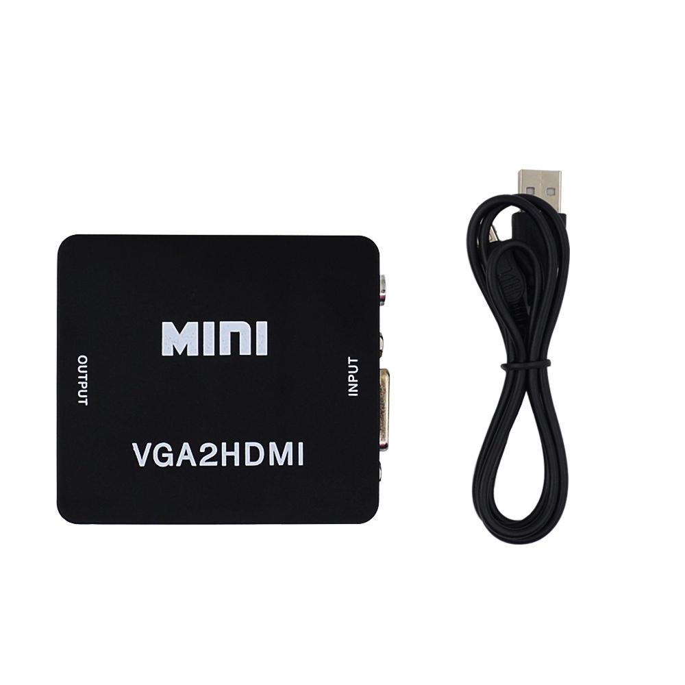 1080P HD VGA to HDMI Converter Adapter with Audio USB Power Connector for PC Laptop to HDTV Monitor Display