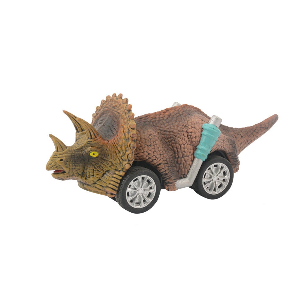 Multi-shape Simulation Cartoon Cuteness Dinosaur Animal Doll Four-wheel Drive Return Inertial Push and Pull Car Toy for Kids Gift