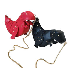 Dinosaur Design Rivets Women's Purses and Handbags Shoulder Chain Bag Designer Small Crossbody Bag Female Clutch Bag Pu Leather