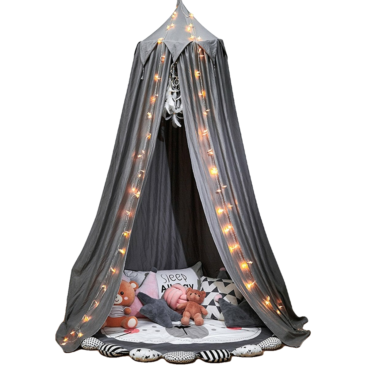 Nordic Style Princess Kids Baby Bed Room Canopy Mosquito Net Curtain for Bedding Dome Tent