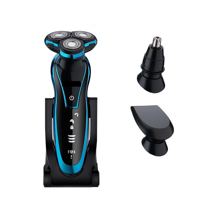 Wireless Rechargeable Smart Shaver for Men with Charging Base