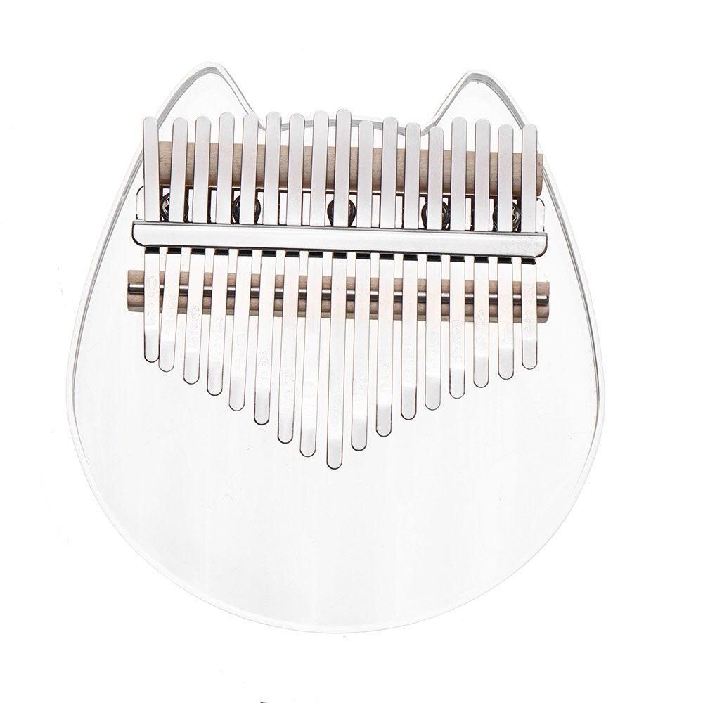 17 Tone Kalimba Rainbow Crystal Transparent Thumb Piano 5 Styles